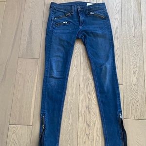 Rag and bone jeans with zipper